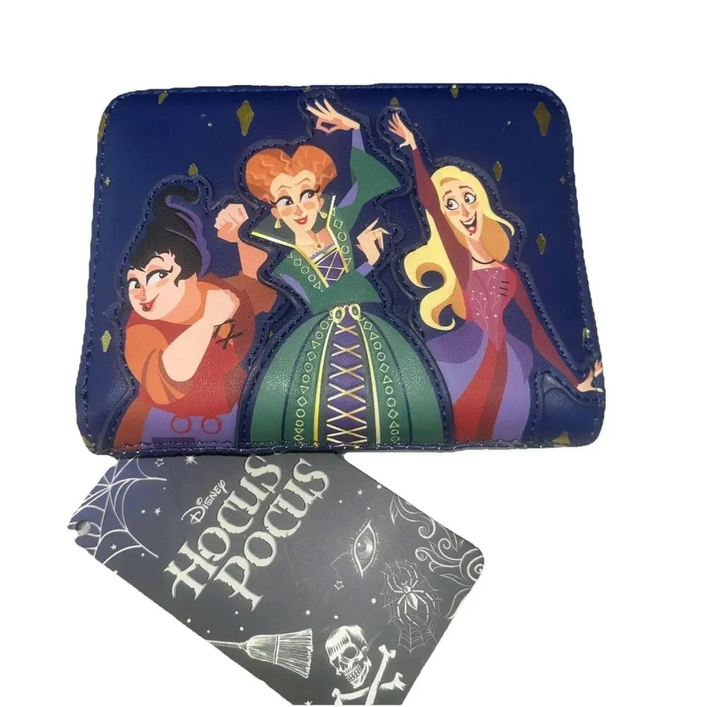 Loungefly Disney Hocus Pocus Sanderson Sisters Zip Around Wallet Navy Blue NWT